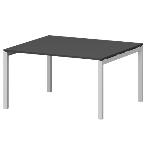 Стол переговорный на металлокаркасе СМСП-П-14.123.Пр50 Графит/Белый 1400x1236x750 Смарт
