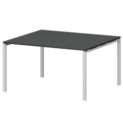 Стол переговорный на металлокаркасе СМСП-П-16.123.Пр25 Графит/Белый 1600x1236x750 Смарт