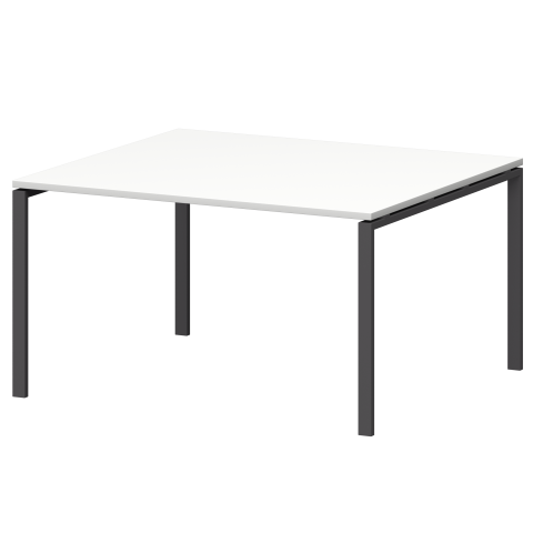 Стол переговорный на металлокаркасе СМСП-П-18.123.Пр25 Белый/Антрацит 1800x1236x750 Смарт