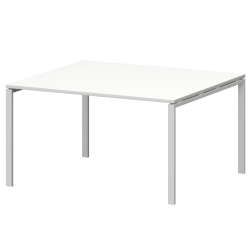 Стол переговорный на металлокаркасе СМСП-П-18.123.Пр25 Белый/Белый 1800x1236x750 Смарт