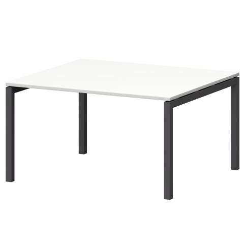 Стол переговорный на металлокаркасе СМСП-П-18.123.Пр50 Белый/Антрацит 1800x1236x750 Смарт