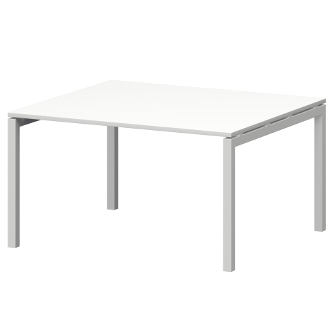 Стол переговорный на металлокаркасе СМСП-П-18.123.Пр50 Белый/Белый 1800x1236x750 Смарт