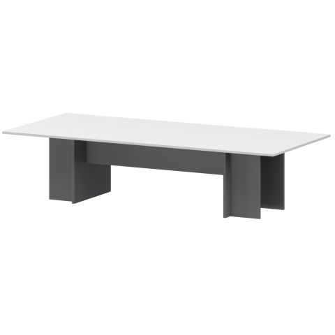 Стол переговорный СМСП25-16.123 Графит/Белый 2800x1236x750 Смарт