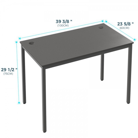 Стол письменный (для компьютера) EUREKA ERK-CD-039B с шириной 99 см, Black