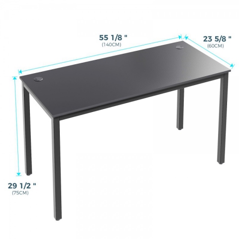 Стол письменный (для компьютера) EUREKA ERK-CD-5501 с шириной 139 см, Black