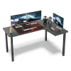 Стол письменный угловой EUREKA ERK-CD-L01R-60B, Black