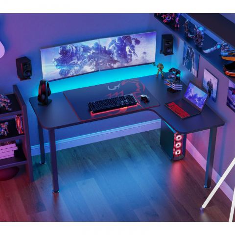 Стол письменный угловой EUREKA ERK-CD-L01R-60B, Black