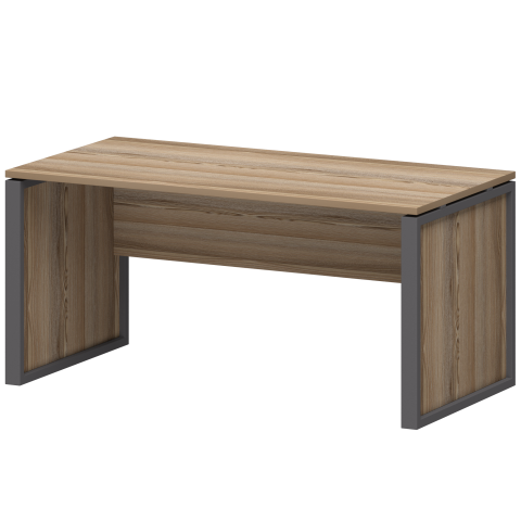 Стол руководителя НТМ-160 Дуб сафари/Антрацит 1600x800x750 Аргентум-М