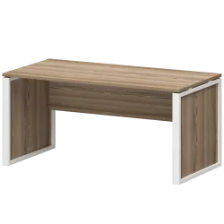 Стол руководителя НТМ-160 Дуб сафари/Белый 1600x800x750 Аргентум-М