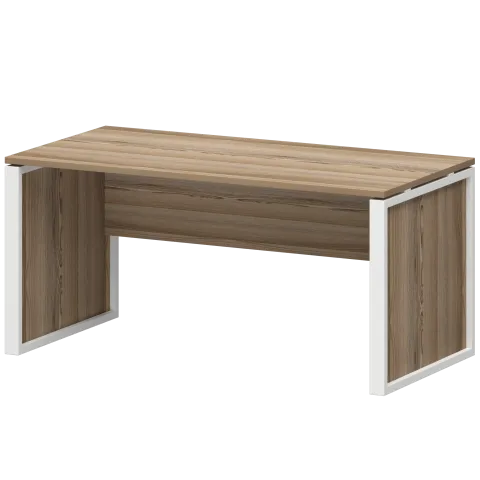 Стол руководителя НТМ-160 Дуб сафари/Белый 1600x800x750 Аргентум-М