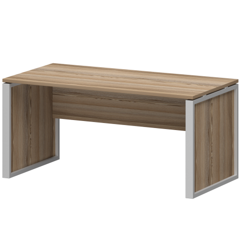 Стол руководителя НТМ-160 Дуб сафари/Металлик 1600x800x752 Аргентум-М