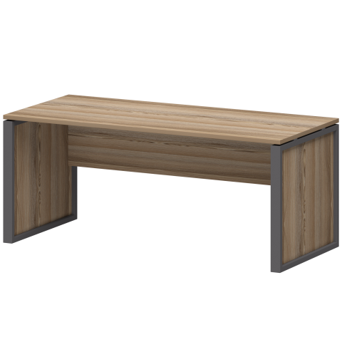 Стол руководителя НТМ-180 Дуб сафари/Антрацит 1800x800x750 Аргентум-М