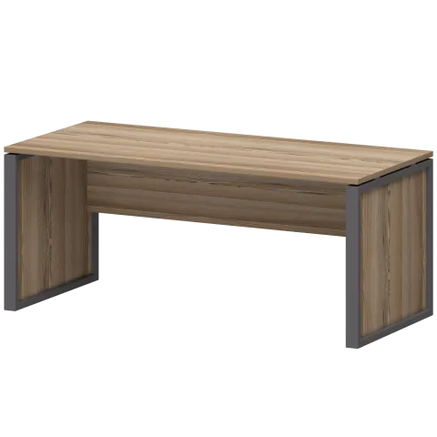 Стол руководителя НТМ-180 Дуб сафари/Антрацит 1800x800x750 Аргентум-М
