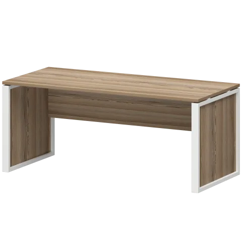 Стол руководителя НТМ-180 Дуб сафари/Белый 1800x800x750 Аргентум-М