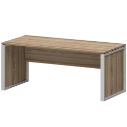 Стол руководителя НТМ-180 Дуб сафари/Металлик 1800x800x750 Аргентум-М