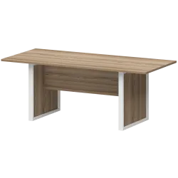 Стол заседаний НТМ-200.90 Дуб сафари/Белый 2000x900x750 Аргентум-М