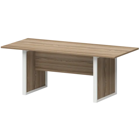 Стол заседаний НТМ-200.90 Дуб сафари/Белый 2000x900x750 Аргентум-М