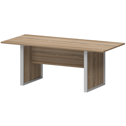 Стол заседаний НТМ-200.90 Дуб сафари/Металлик 2000x900x750 Аргентум-М