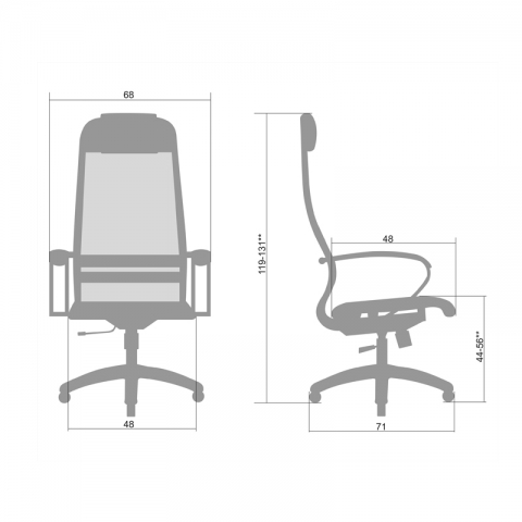 Кресло Метта Комплект 4 (B 1m 4/K131) Черный