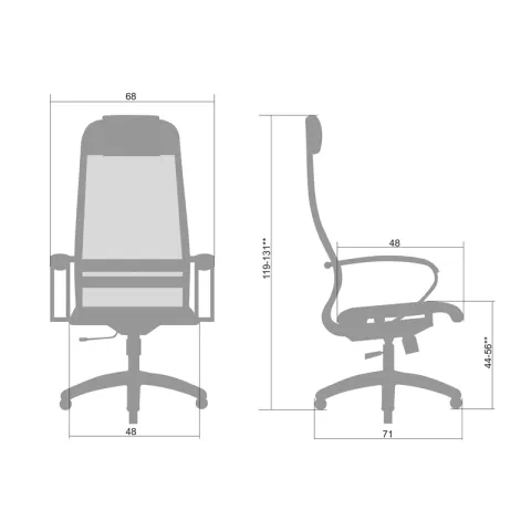 Кресло Метта Комплект 4 (B 1m 4/K131) Черный