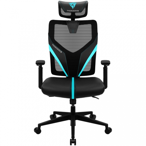 Кресло компьютерное игровое ThunderX3 YAMA1 Black-Cyan