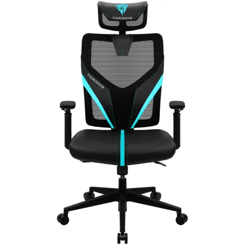 Кресло компьютерное игровое ThunderX3 YAMA1 Black-Cyan
