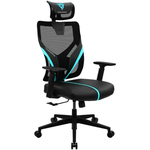 Кресло компьютерное игровое ThunderX3 YAMA1 Black-Cyan