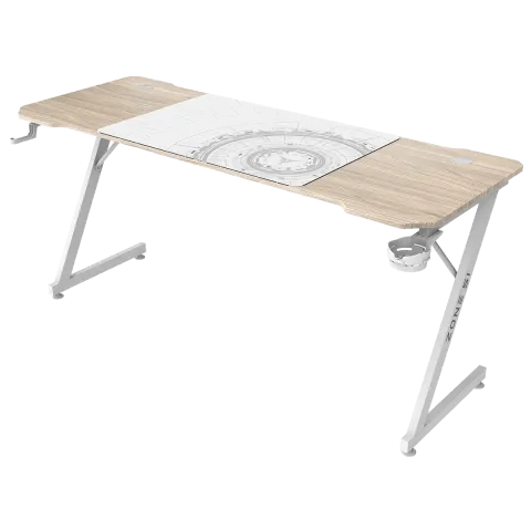 Стол компьютерный ZONE 51 TRINE 160 Wood/White