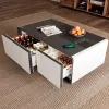 Умный кофейный столик с холодильником EUREKA TB90, White+Black