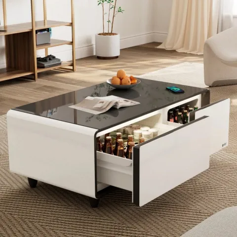Умный кофейный столик с холодильником EUREKA TB90, White+Black