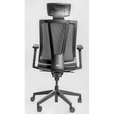 Кресло Falto G-1 GON-01KAL/BK-BK-L (каркас черный, спинка черная, сидение эко-кожа черная)