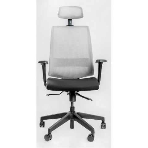 Кресло Falto NEO 11 KAL/GY-BK (каркас черный,  спинка серая, сидение черное)