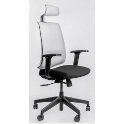 Кресло Falto NEO 11 KAL/GY-BK (каркас черный,  спинка серая, сидение черное)