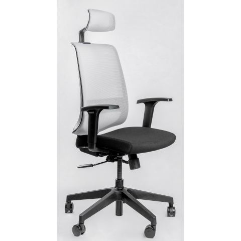 Кресло Falto NEO 11 KAL/GY-BK (каркас черный,  спинка серая, сидение черное)