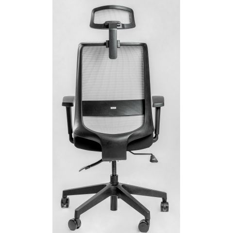 Кресло Falto NEO 11 KAL/GY-BK (каркас черный,  спинка серая, сидение черное)