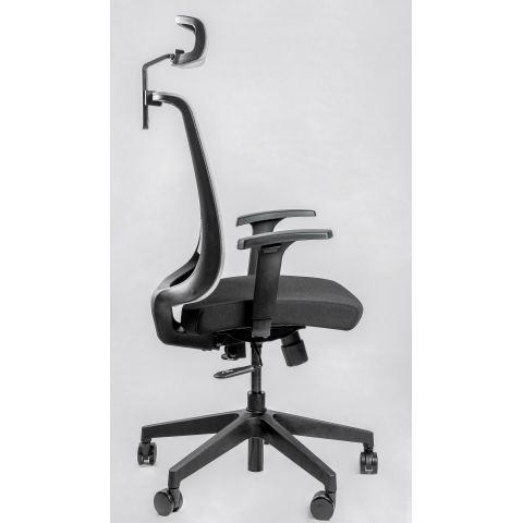 Кресло Falto NEO 11 KAL/GY-BK (каркас черный,  спинка серая, сидение черное)