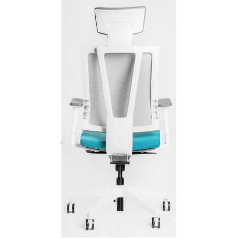 Кресло Falto G-1 GON 01WAL/GY-BL (каркас белый, спинка серая, сидение синие)