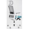 Кресло Falto A-1 AON 11WAL/GY-BL (каркас белый,  спинка серая, сидение синие)