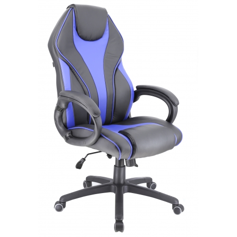 Компьютерное кресло игровое Everprof Wing Экокожа Синий