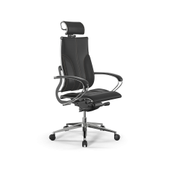 Кресло Метта Yoga 2DM B2-10K черный (бежевая строчка)