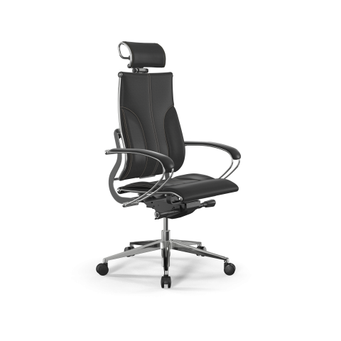 Кресло Метта Yoga 2DM B2-10K черный (бежевая строчка)