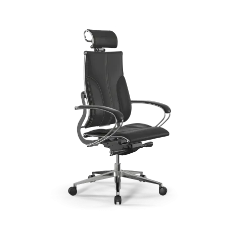 Кресло Метта Yoga 2DM B2-10K черный (бежевая строчка)