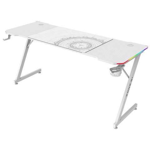 Стол компьютерный ZONE 51 TRINE 160 RGB White