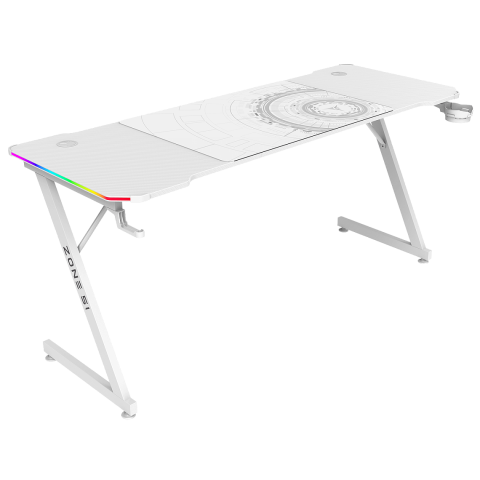 Стол компьютерный ZONE 51 TRINE 160 RGB White