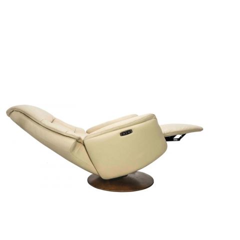Кресло электрореклайнер FALTO Zero (2 мотора, zero, натуральная кожа, бежевый)