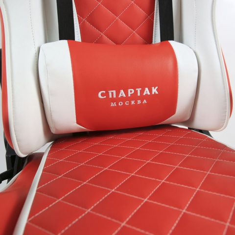 Кресло компьютерное игровое ZONE 51 СПАРТАК ГЛАДИАТОР, White-Red