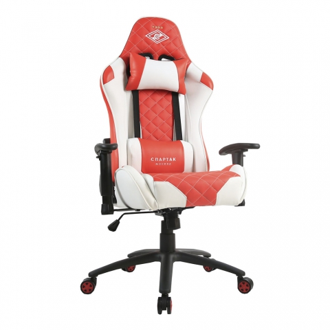 Кресло компьютерное игровое ZONE 51 СПАРТАК ГЛАДИАТОР, White-Red