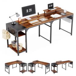 Стол письменный (для компьютера) угловой EUREKA ZX-L150B-RWB с шириной 150 см, Reclaimed Wood